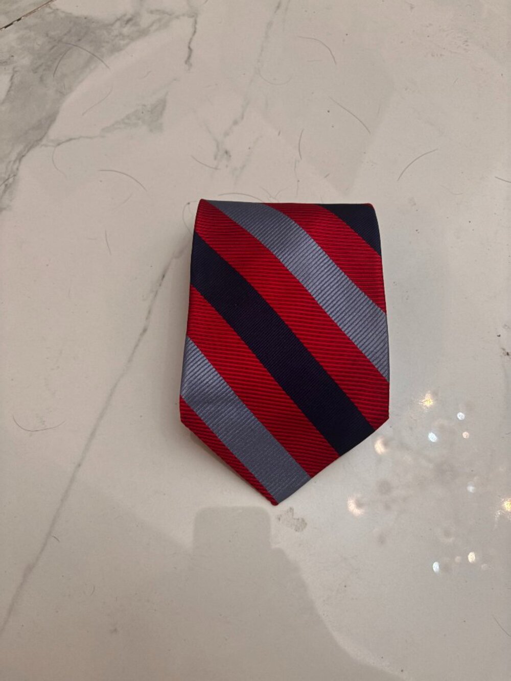 OXXFORD CLOTHES Tie (Red/Blue, Silk)